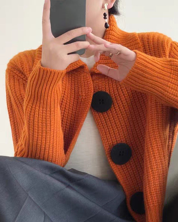 Luvik | Cardigan med store knapper for kvinner