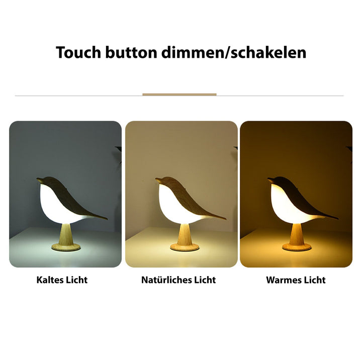 Moderne Tre LED Bordlampe Fugl Design Luvikno