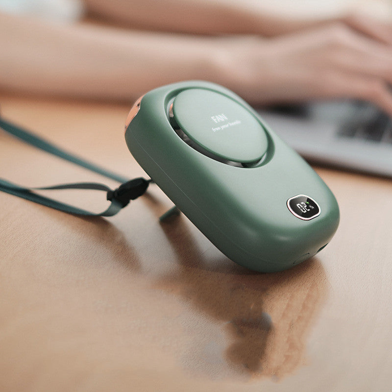 Stille bladløs nakkevifte med digital skjerm | Luvikno