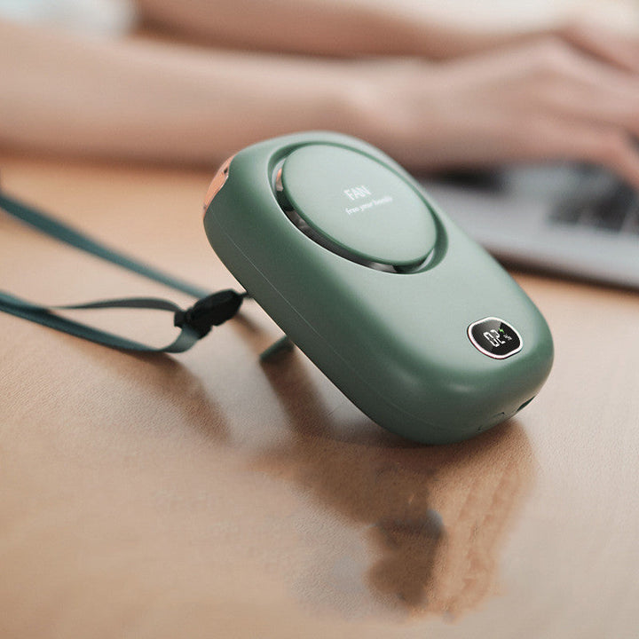 Stille bladløs nakkevifte med digital skjerm | Luvikno