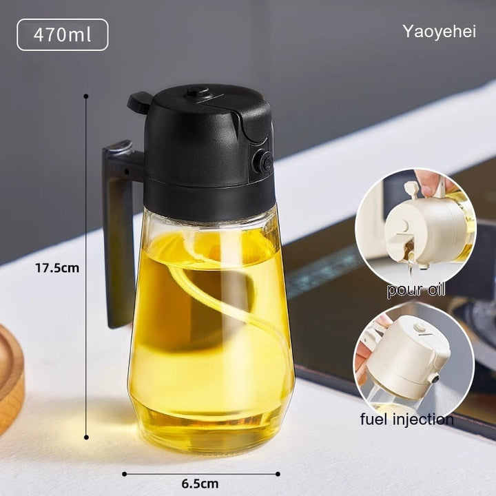 2-i-1 470ml Olje- og Eddik Sprayflaske | Luvikno