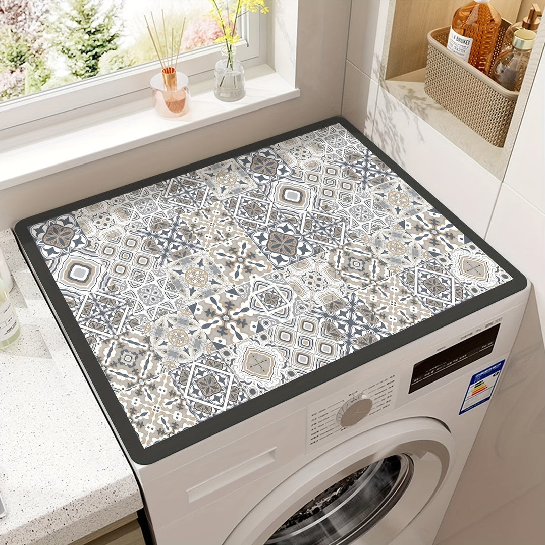 Vaskemaskin Deksel Matte Retro Mosaikk | Luvikno