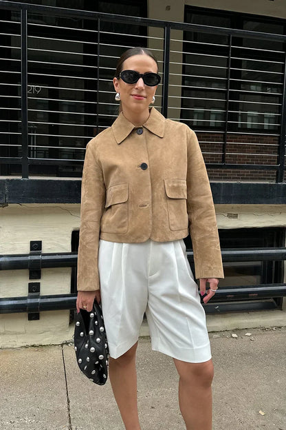 Luvik | Nahkatakki taskulla