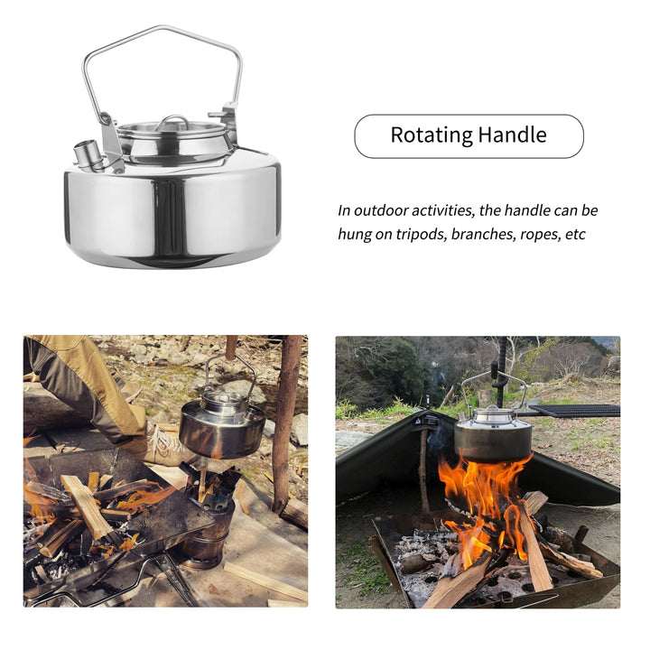 45.6oz Antarcti Rustfritt Stål Ryggsekk Camping Kjele Bushcraft Utstyr | Luvikno