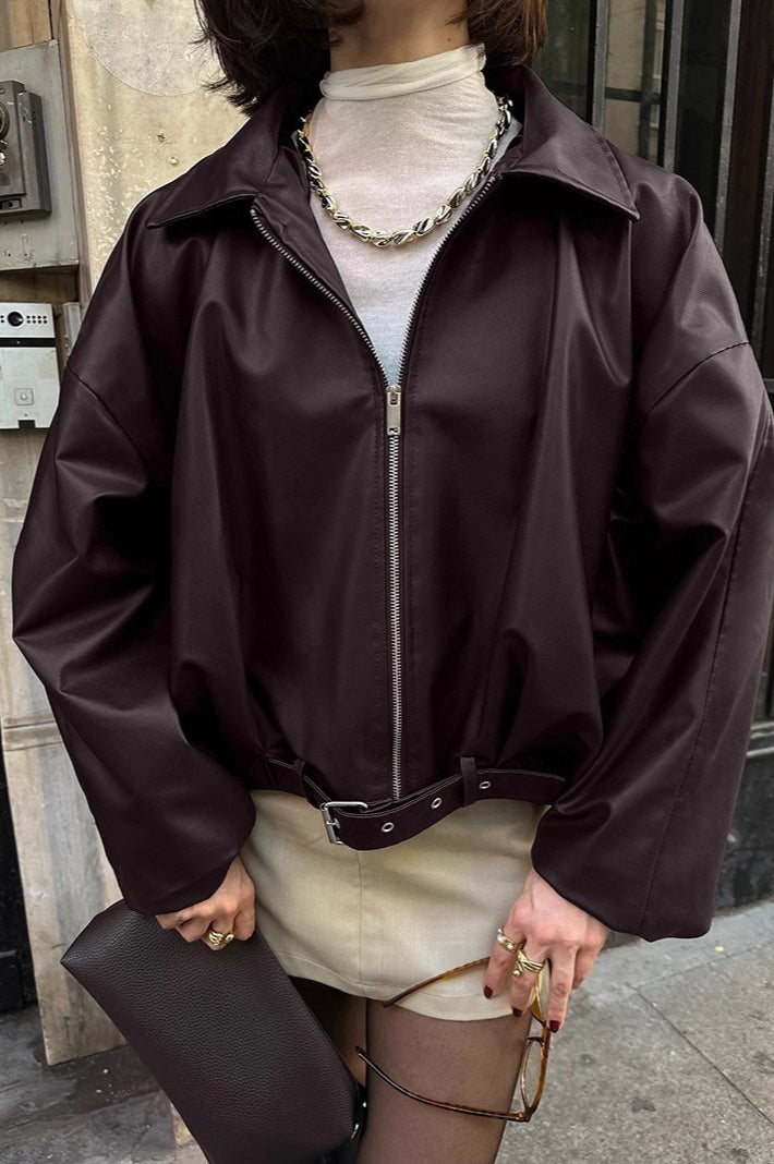 Luvik | Retro Biker Skinnjakke