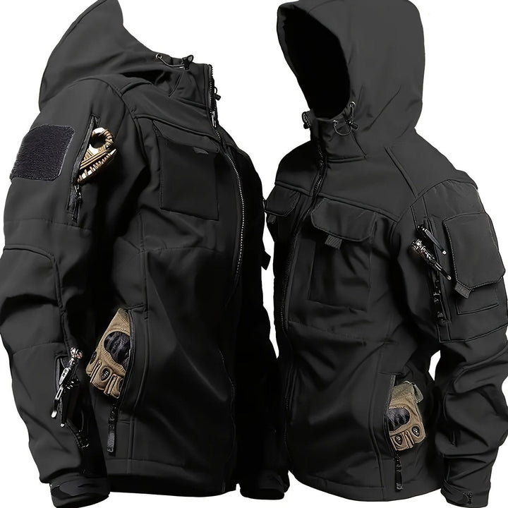 Luvik | Vedenpitävä miesten softshell-takki hupulla