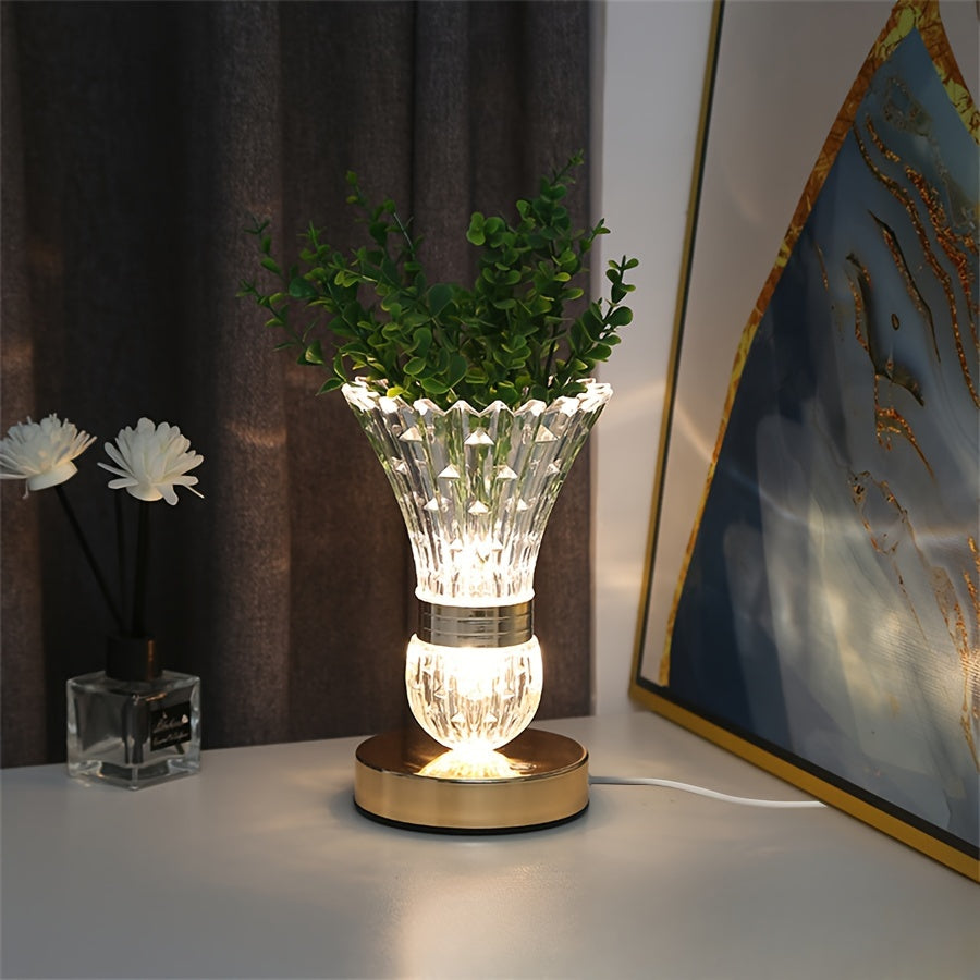VaseLight - LED Krystall Bordlampe med Dimmbar Atmosfære Luvikno