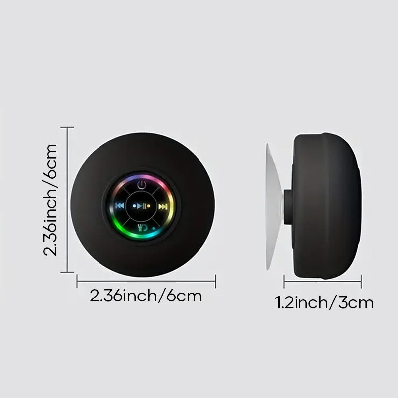 Mini Bluetooth dusj høyttaler med LED lys | Luvikno