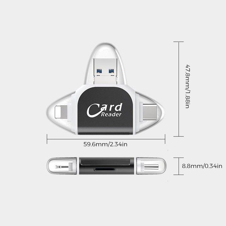 Universal 4-i-1 Sd Tf Kortleser | luvikno