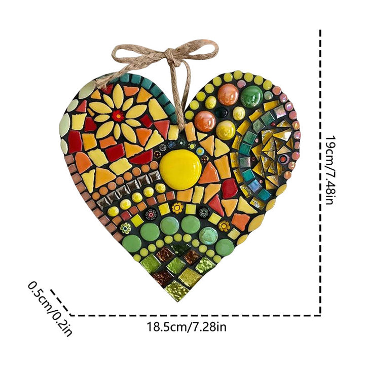 Large Garden Mosaic Heart Decoration | Luvikno