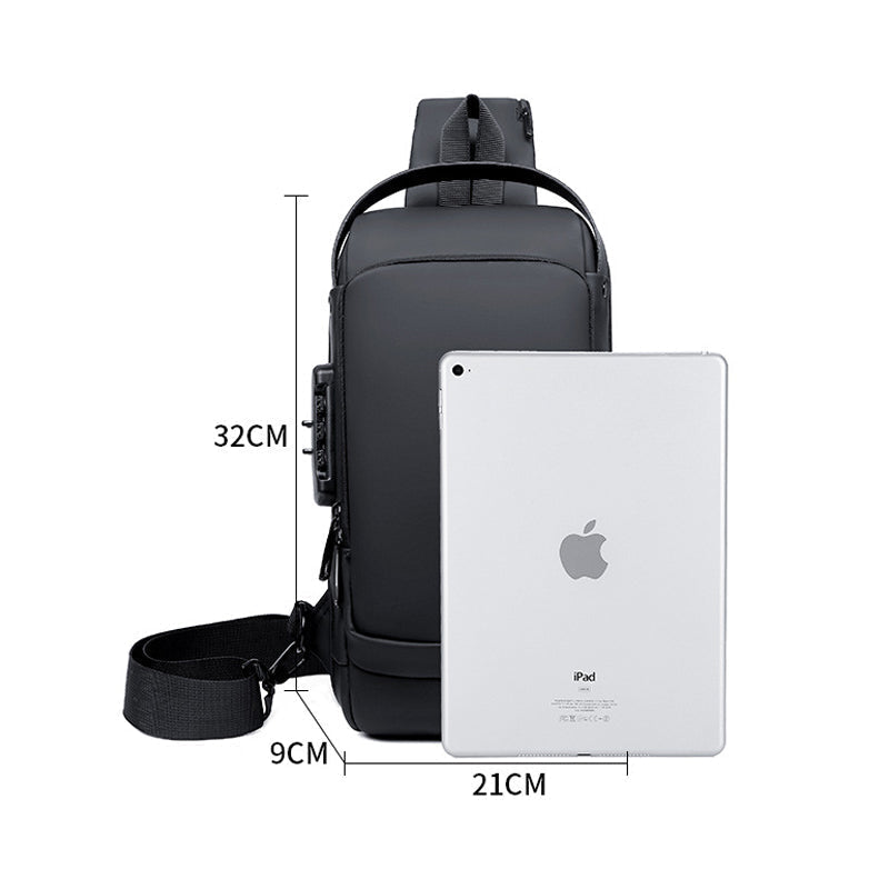Luvikno | USB-ladeport Sling Anti-Tyveri Crossbody Bag
