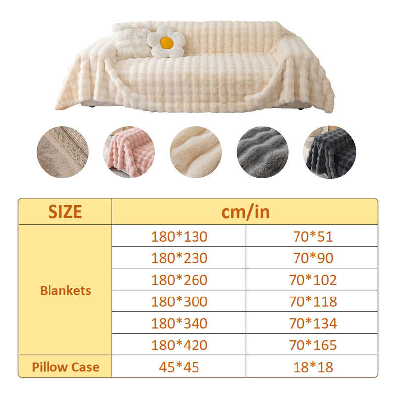 Premium Faux Fur Non-Slip Sofa Covers | Luvikno