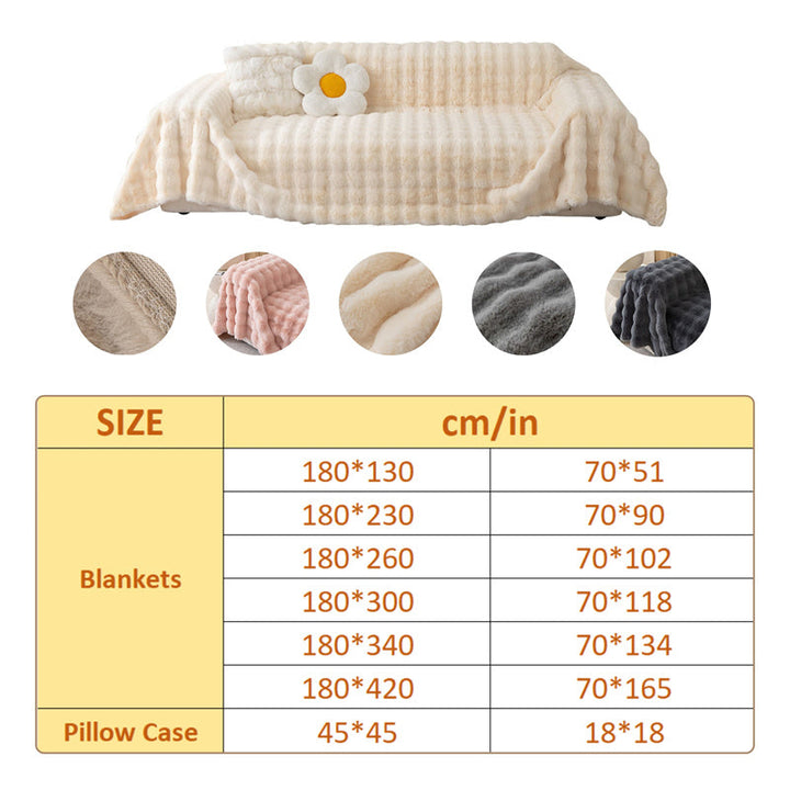 Premium Faux Fur Non-Slip Sofa Covers | Luvikno