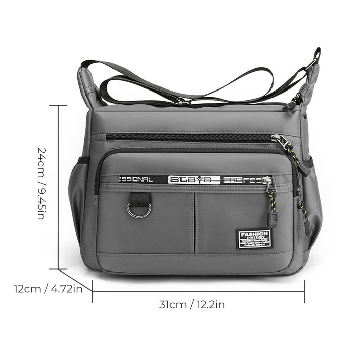 Herre messenger bag med flere lommer | Luvikno