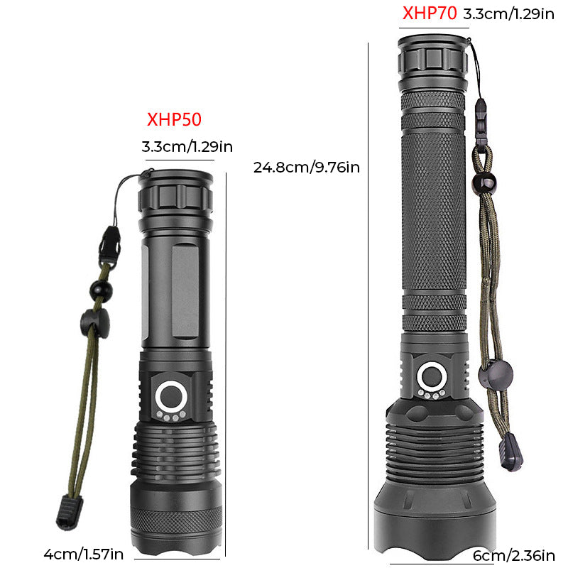 Taktisk oppladbar laser LED lommelykt | luvikno