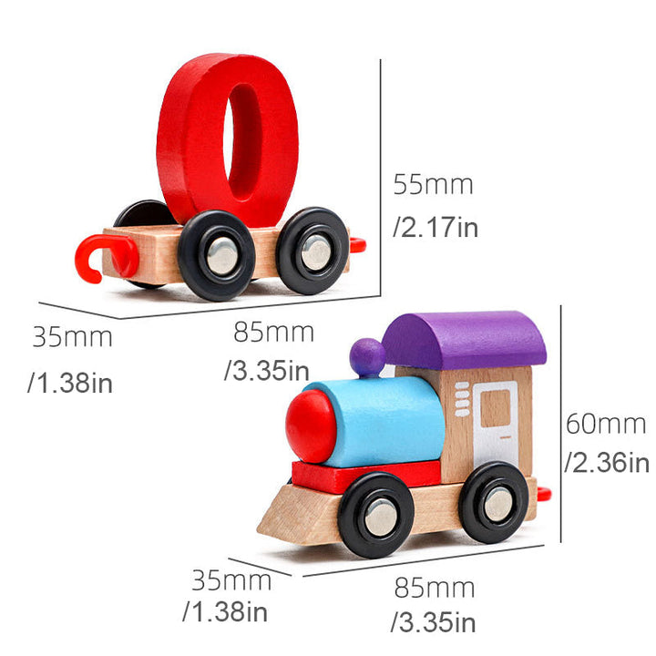 Wood Digital Pull Toy Luvikno
