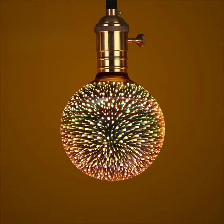 3D Starburst LED-pære – Vintage Edison fyrverkeri lys – E27 Luvikno