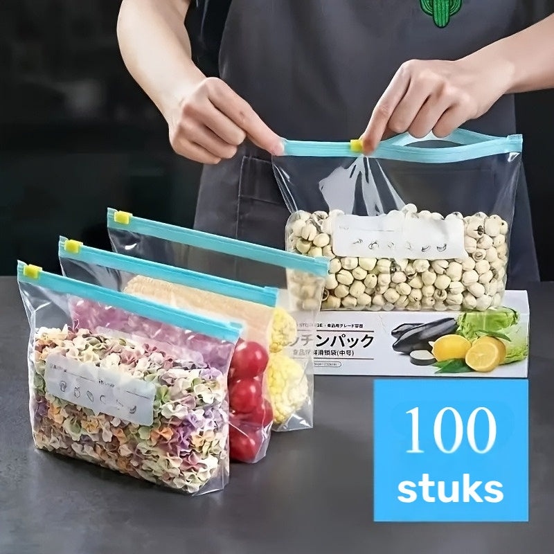 Zip Bag Set 100 deler i 3 størrelser | Luvikno
