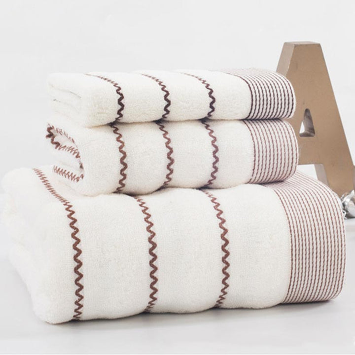 Striped Badehåndkle Bad håndkle Sett 100% Bomull | Luvikno