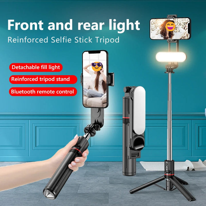 Ultra Foldable Built-In Lighting Selfie Stick Tripod | Luvikno
