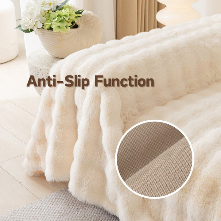 Premium Faux Fur Non-Slip Sofa Covers | Luvikno