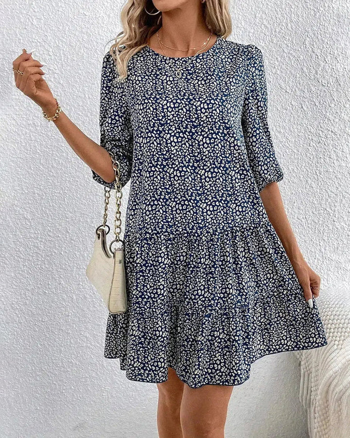 Luvik | Elegant arkipäivän mekko pyöreällä kaula-aukolla