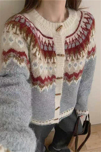 Luvik | Rundhalset Fair Isle Juleselvknapp genser