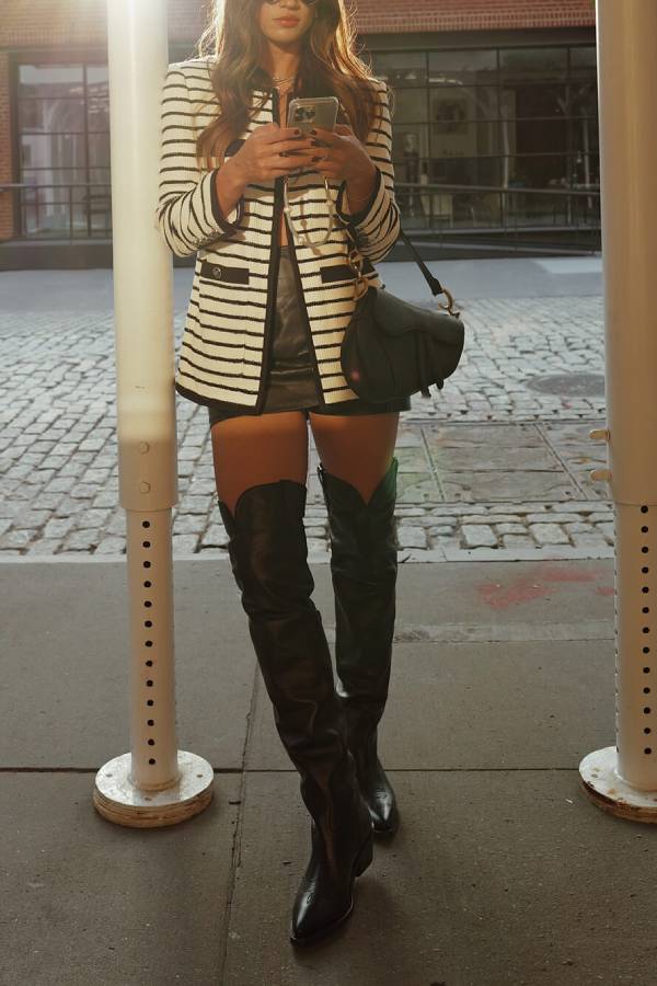 Luvik | Raidallinen Dickey-takki luonnonvalkoinen musta