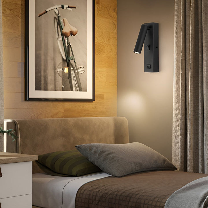 Luvikno | ArtiLicht Luksus Vegglampe med Justerbar LED og USB Ladeport