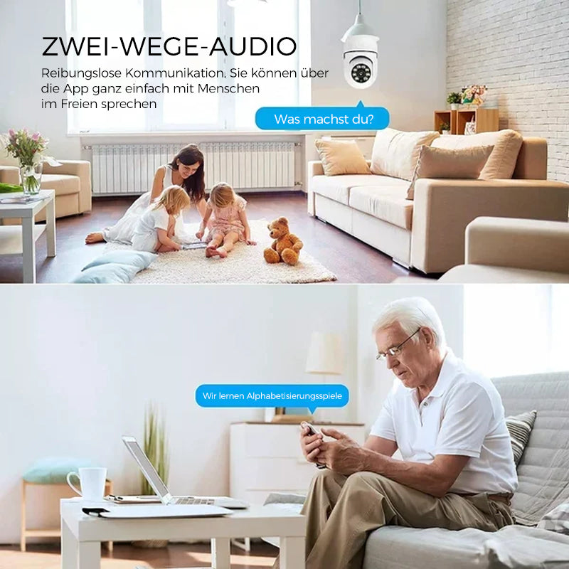 Luvikno | Trådløst WiFi overvåkningskamera med lyspære