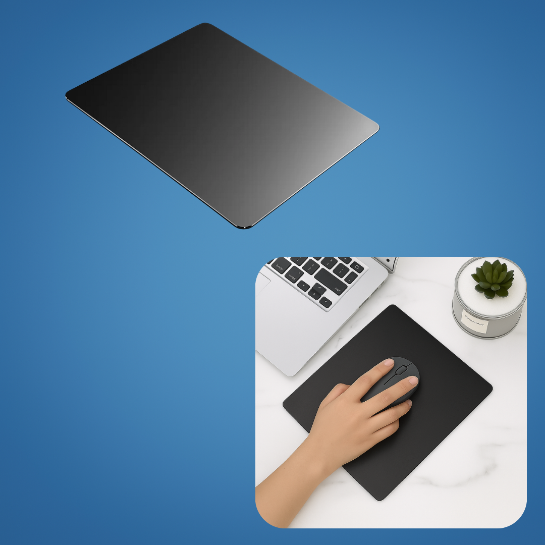 Precision Glide – Rigid Aluminium – Non-Slip Stability – Durable Easy-Clean Surface – Work & Gaming Use Luvikno
