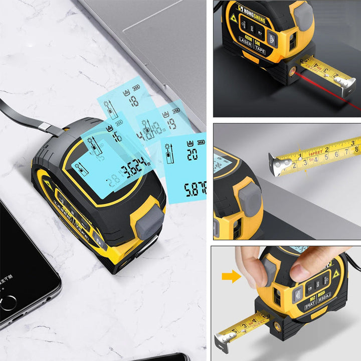 3-i-1 infrarød laser tape måling | Luvikno