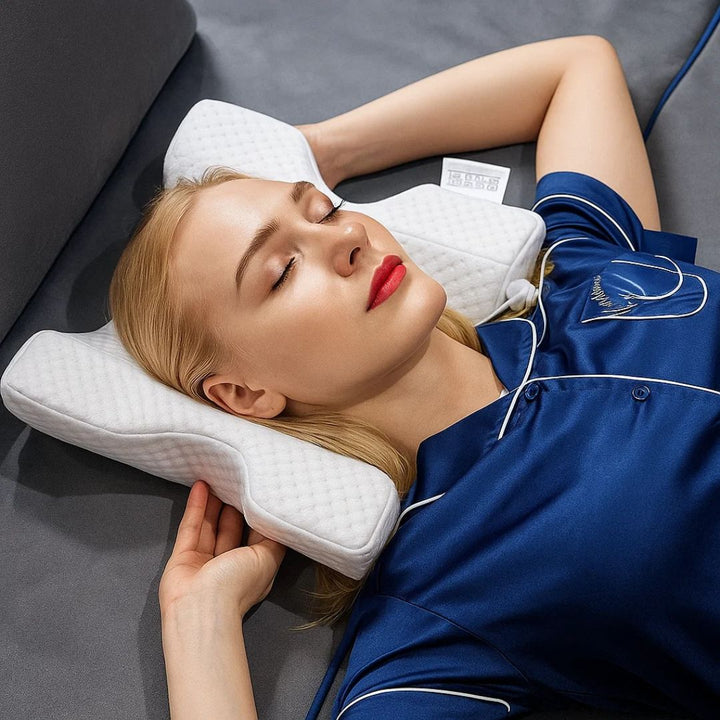 Spine Relief & Posture Alignment – Contour Memory Foam – Pain-Free Deep Sleep Support Luvikno