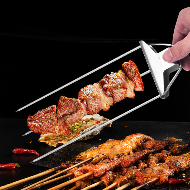 3 Way Grillspyd, Rustfritt Stål Spyd for BBQ | Luvikno