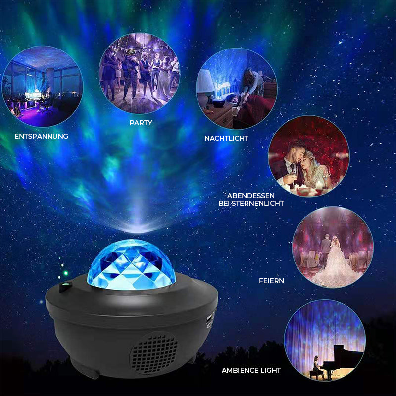 USB-Bluetooth-Musikk Stjerneprosjektor Lys | Luvikno