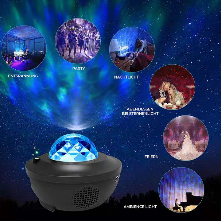 USB-Bluetooth-Musikk Stjerneprosjektor Lys | Luvikno
