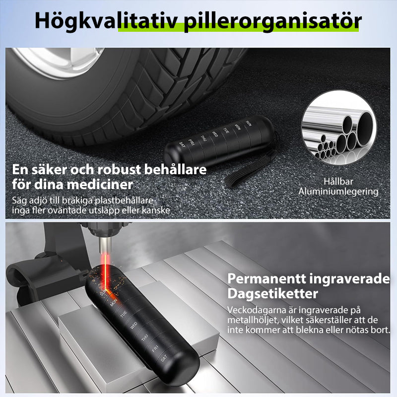 Luvikno | 7-dagers bærbar pilleboks for reise