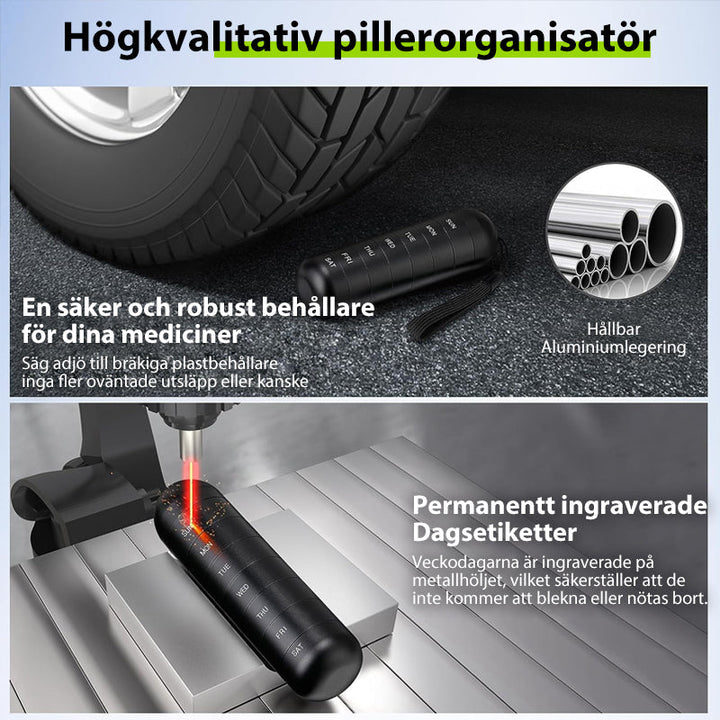 Luvikno | 7-dagers bærbar pilleboks for reise