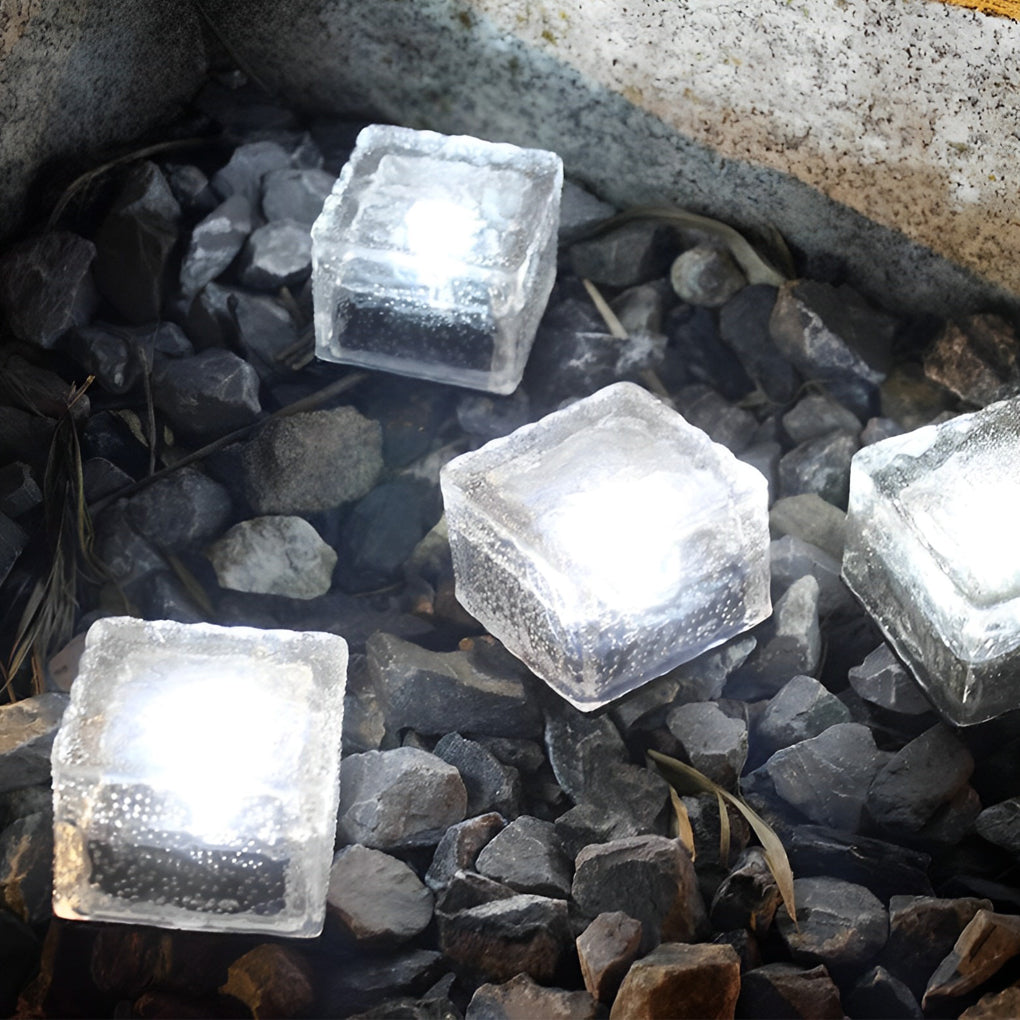 Square Creative Ice Luviknoock LED Vanntett Smart Solar Utendørs Belysning | Luvikno