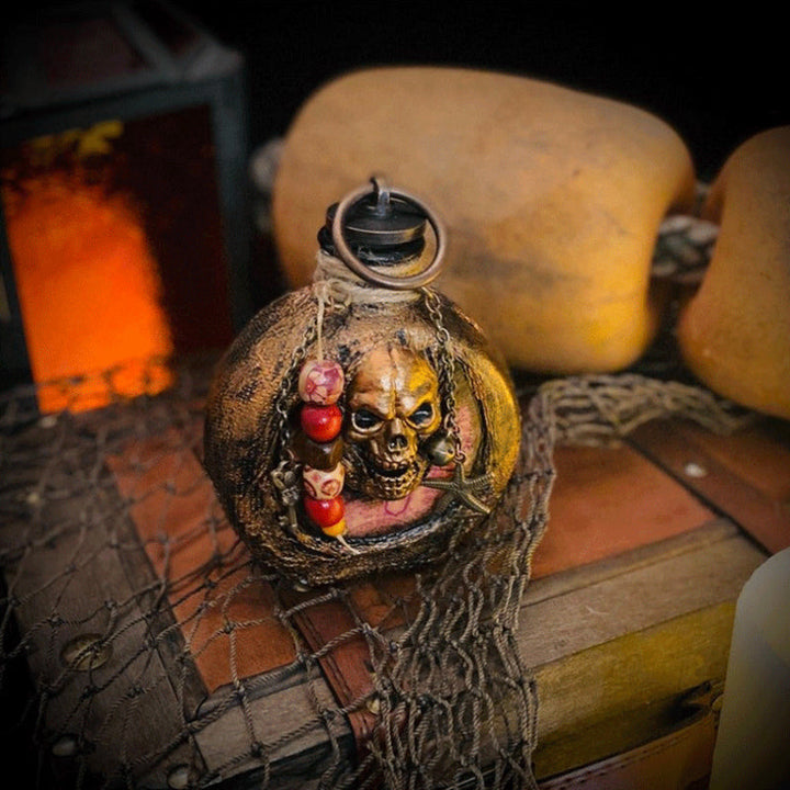 Skull Pirate Rum Bottle laget av harpiks | luvikno
