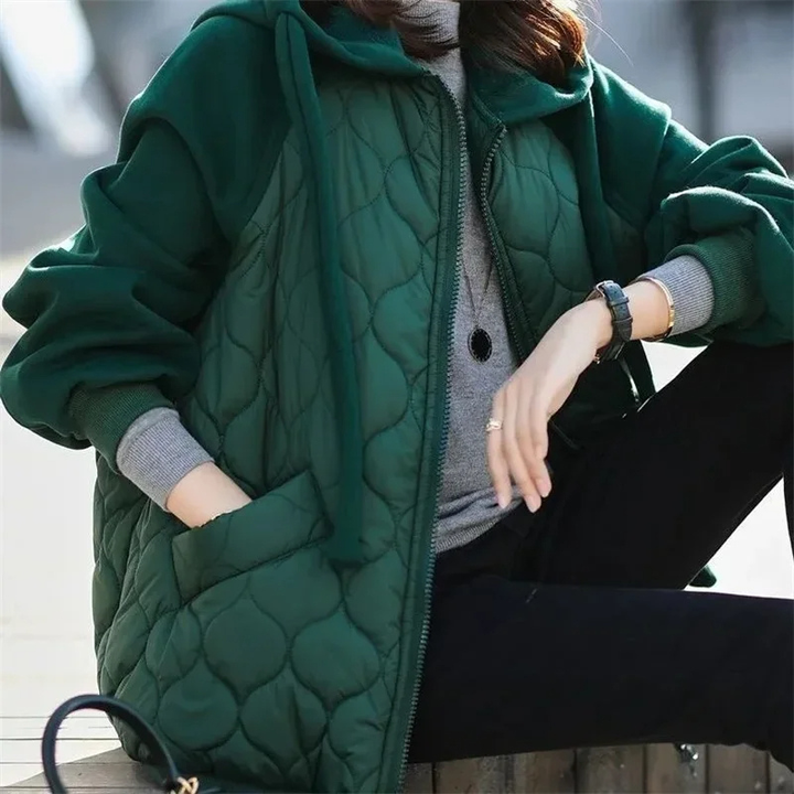Luvik | Oversized dunjakke med hette