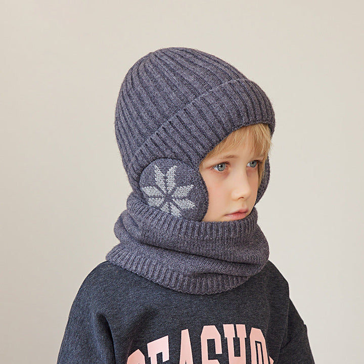 Luvikno | Barne Vinter Fleece Skjerf Dress Strikket Lue