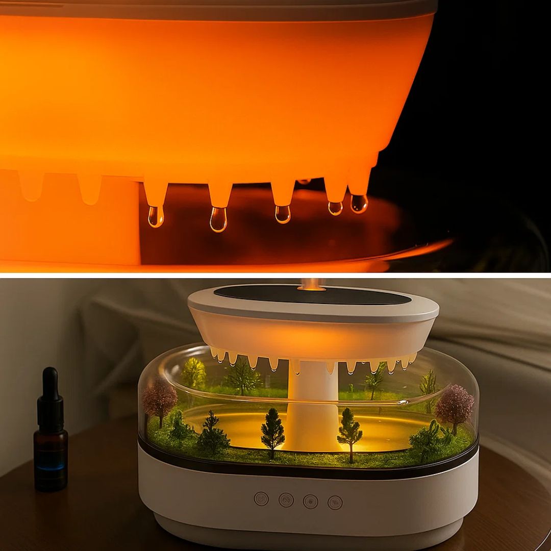 Dry-Air Relief – Stille LED Nattlys – Berolig Hud & Pust – Rolig Avslappende Søvn for Hjem & Soverom Luvikno