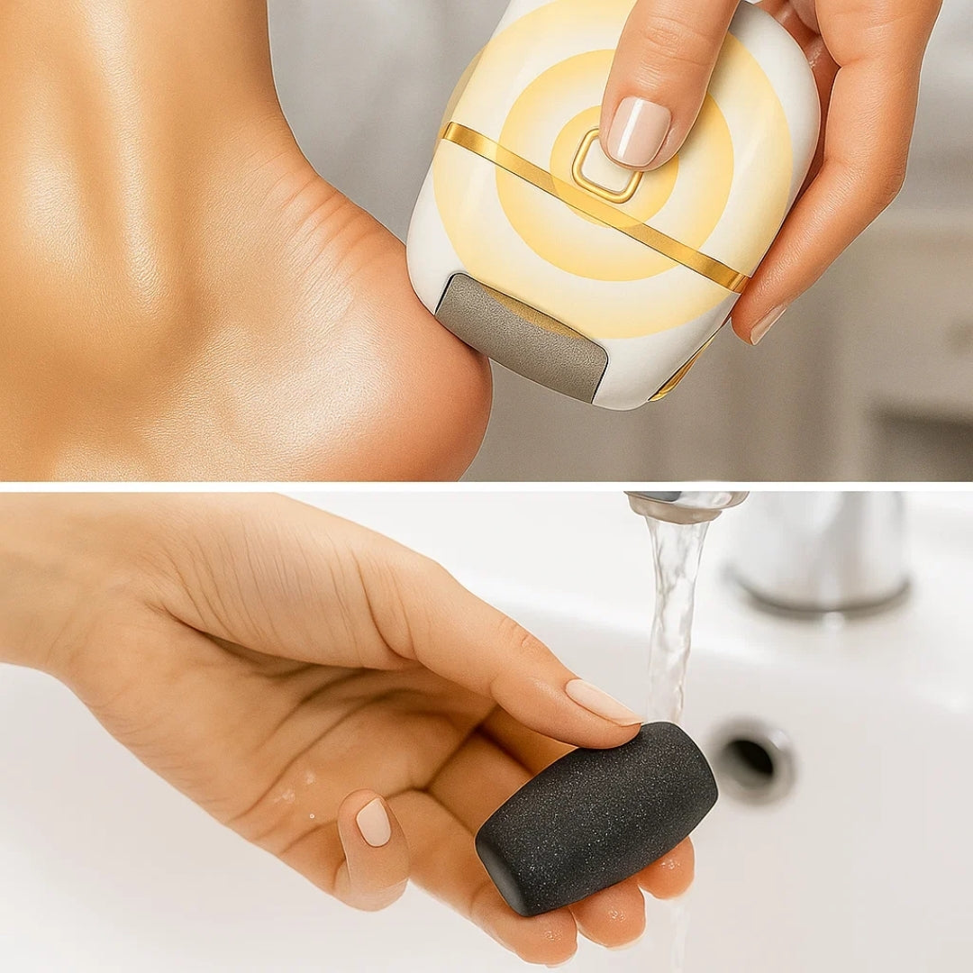 Callus Remover – Oppladbar trådløs – Leger sprukne hæler – Gjenoppretter myke, glatte føtter hjemme Luvikno