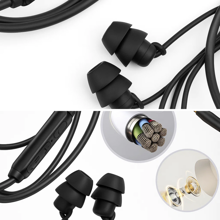 Støydempende – Ergonomisk Silikon – For Sidesovere – Blokkerer Snorking & Trafikk – Komfort Hele Natten Luvikno