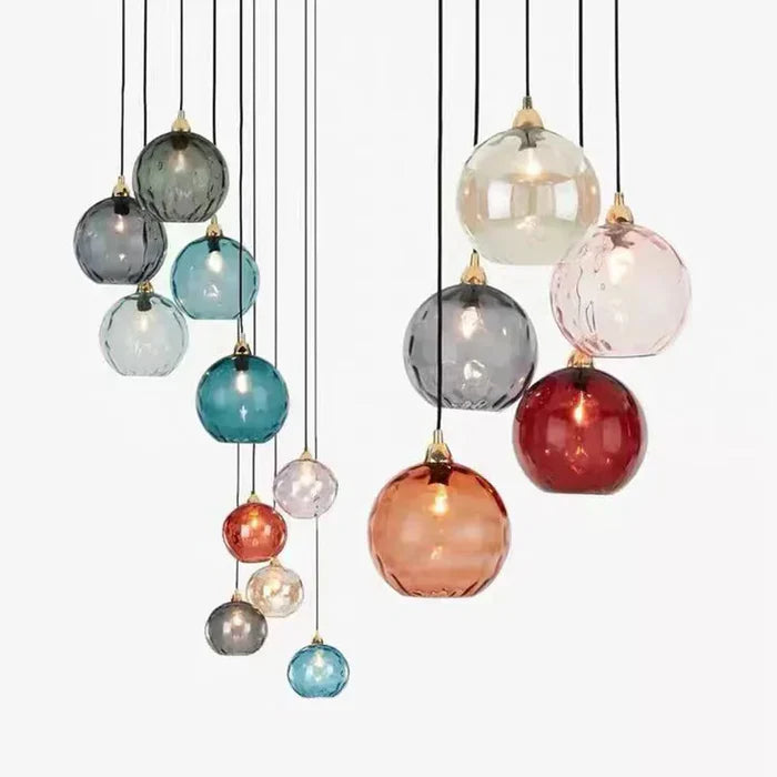 LumiSphere Pendellampe – Elegant Glassfære Belysning Luvikno