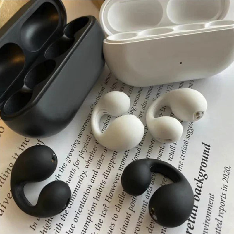 Bone conduction headphones with clip for the ear, wireless | luvikno