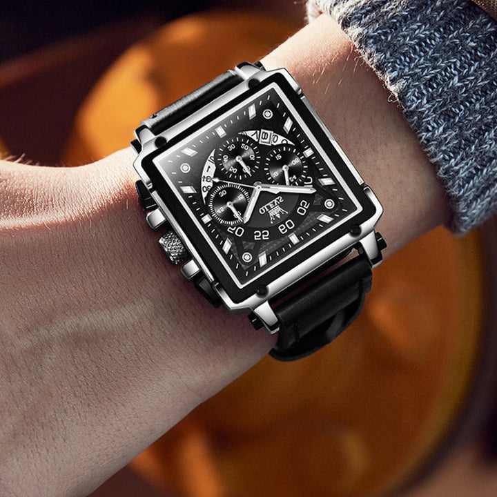 Olevs® Luminous Luxury Square Business Automatic Mechanical Watch | Luvikno