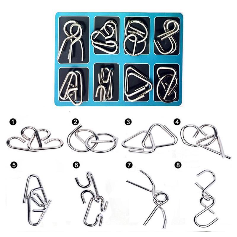Metal Puzzle Toys Set (8 Pieces) | Luvikno