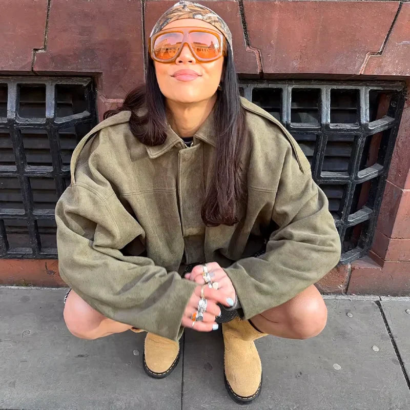 Luvik | Ylikoko takki - Pehmeä mokkivuori - Täysin vuorattu - Kaki